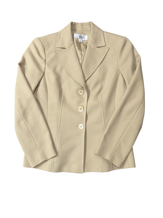 Le Suit Jackets & Blazers - Le Suit Vintage Women's Tailored Cream Blazer Jacket sz 6P